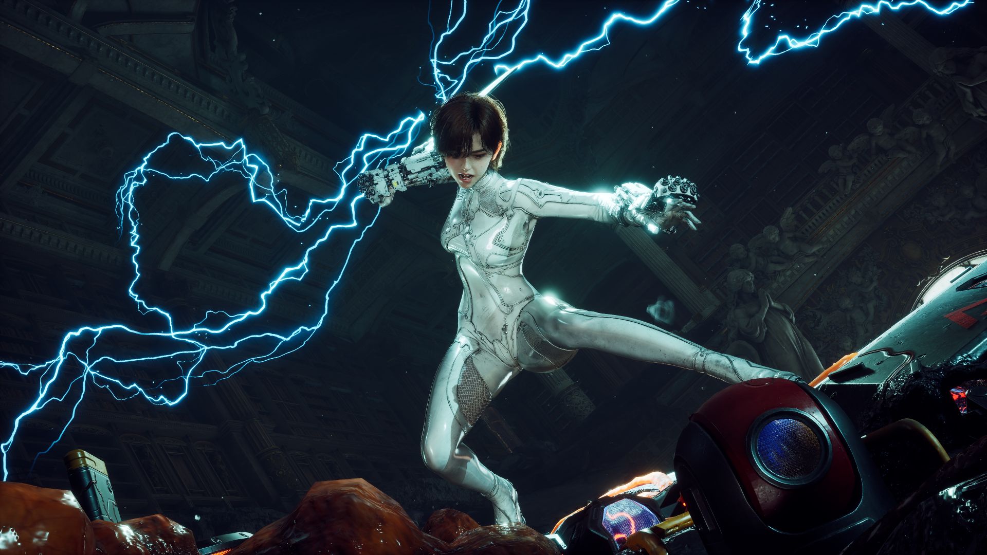 Captura oficial de Stellar Blade Blood Rain mostrada en el tráiler de revelación