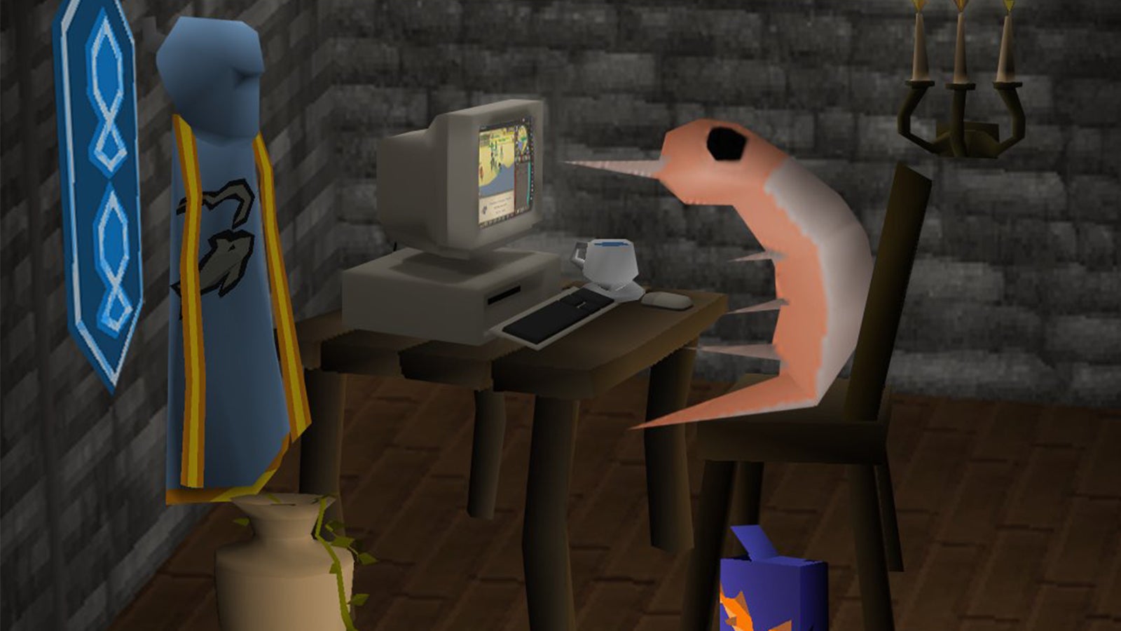 Un jugador sube la pesca al nivel 99 en Old School RuneScape usando solo el arte de pesca inicial