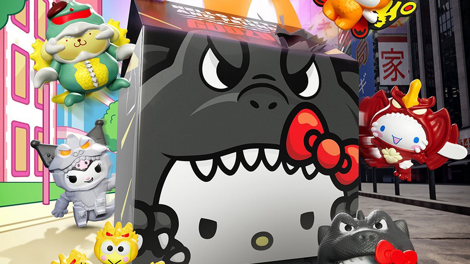 Hello Kitty y Godzilla se unen en los Happy Meal de McDonald's este agosto