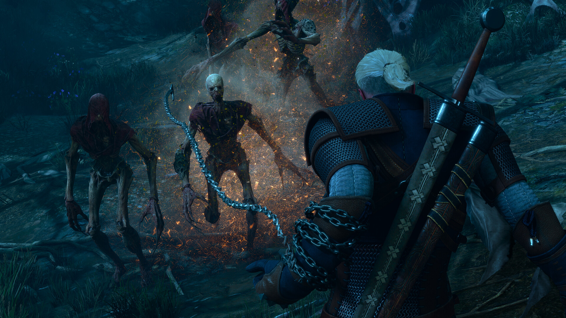 Segunda captura de pantalla de The Witcher 3: Songs of the Past con paisaje de fantasía