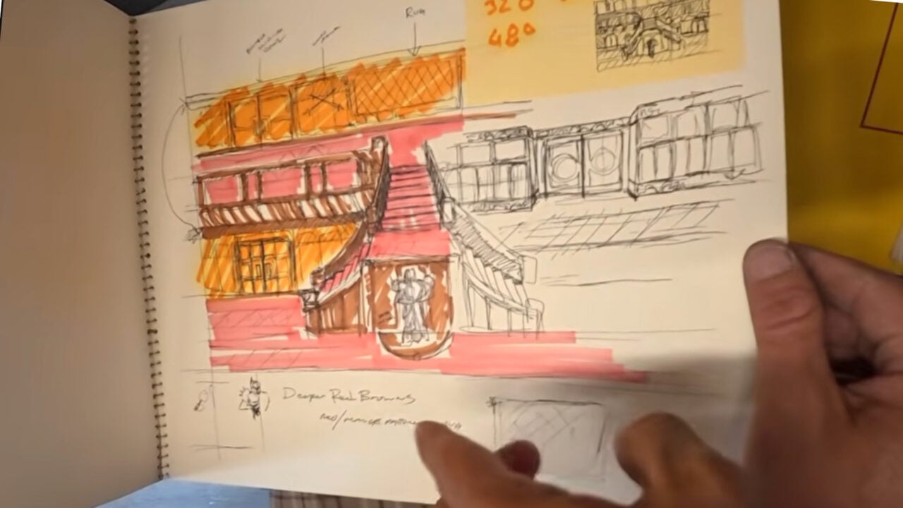 Documento de diseño original de Double Dragon, parte del contenido del trastero subastado